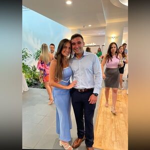 MIDI summer silk blue dress, worn once. In perfect condition!